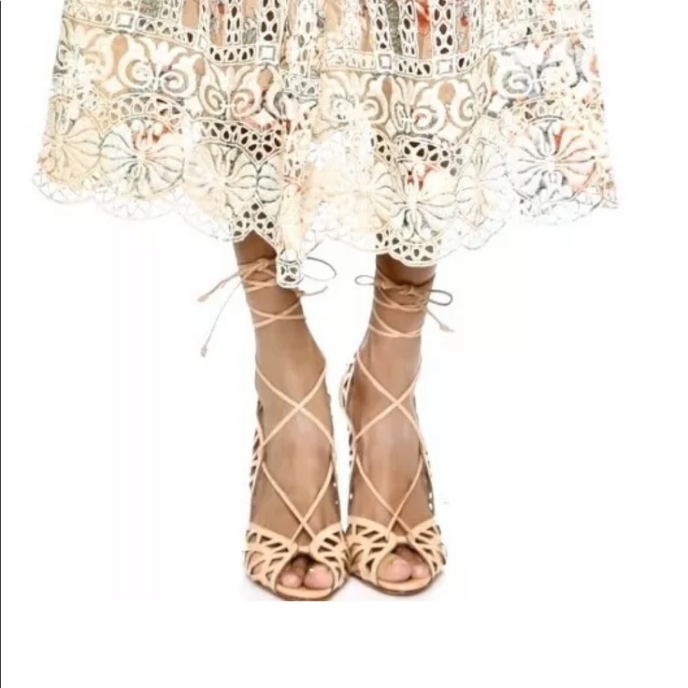 Schutz lace up cutout pumps heels aquazzura